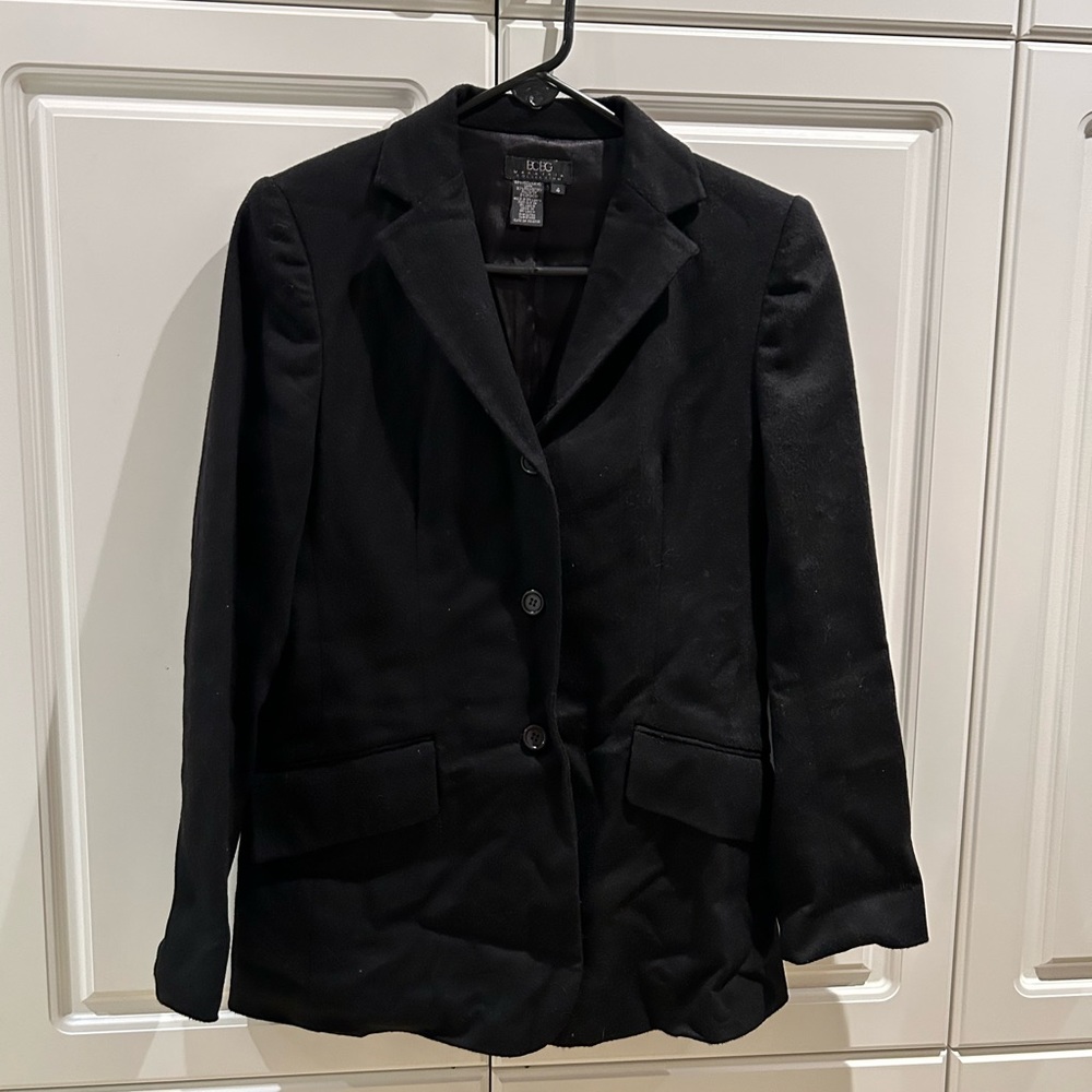 BCBG Max Azria Black Wool Blazer Size 4US